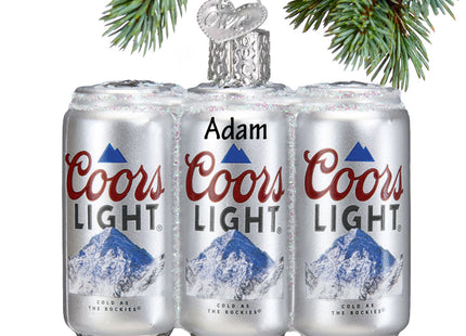custom personalized coors light 6 pack christmas ornament – Christmas ornament, holiday tree decoration or gift