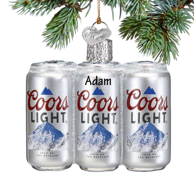 custom personalized coors light 6 pack christmas ornament – Christmas ornament, holiday tree decoration or gift