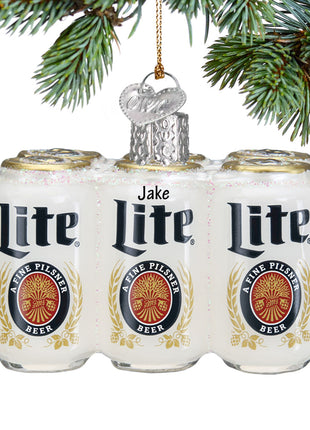 Miller Lite 6 Pack Ornament  by OLD WORLD CHRISTMAS Ornament