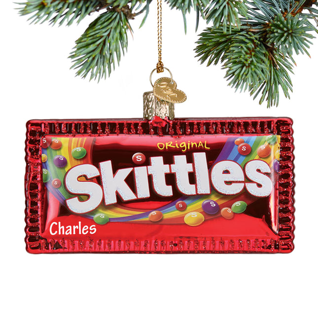 holiday personalized skittles christmas ornament – Christmas ornament, holiday tree decoration or gift