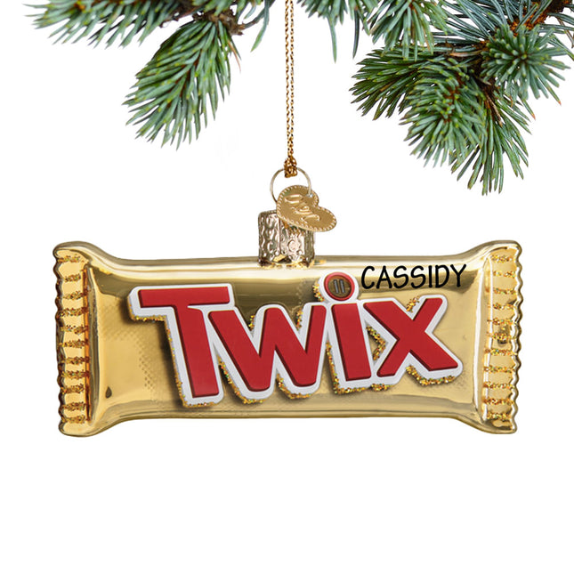custom personalized twix christmas ornament – Christmas ornament, holiday tree decoration or gift