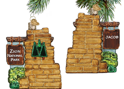 decorative personalized zion national park christmas ornament – Christmas ornament, holiday tree decoration or gift