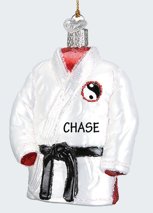 Glass Karate Ornament Ornament
