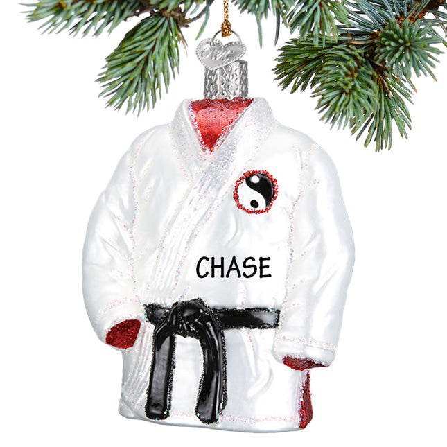 Glass Karate Ornament Ornament