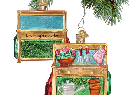 engraved personalized potting bench christmas ornament – Christmas ornament, holiday tree decoration or gift