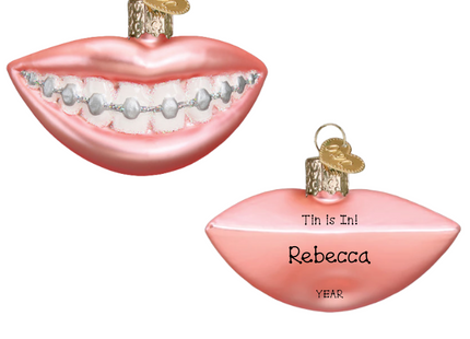 Personalized Braces Christmas Ornament