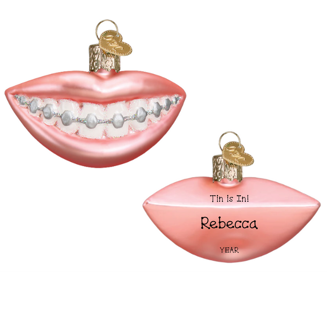 Personalized Braces Christmas Ornament
