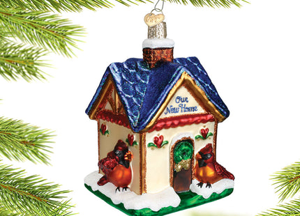 decorative personalized our new home birdhouse christmas ornament – Christmas ornament, holiday tree decoration or gift