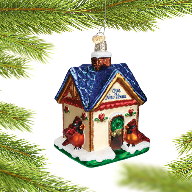 decorative personalized our new home birdhouse christmas ornament – Christmas ornament, holiday tree decoration or gift