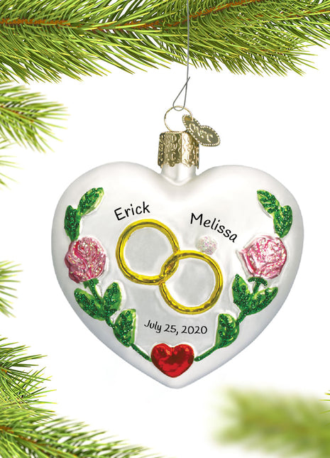 Wedding Heart Ornament  by OLD WORLD CHRISTMAS Ornament