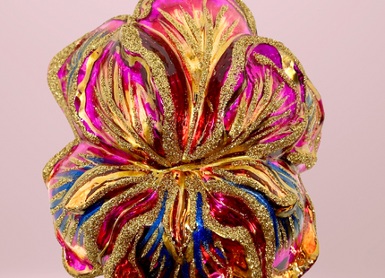 Passionate Delight Iris Polish Glass Ornament