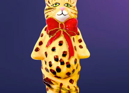 Perry Bengal Cat Glass Ornament