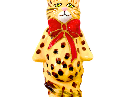 Perry Bengal Cat Glass Ornament