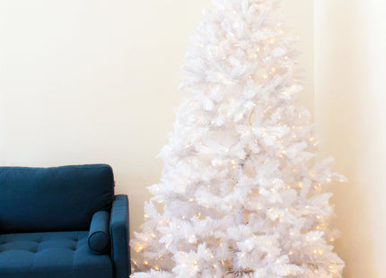 Prelit White Spruce Tree