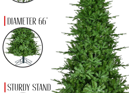 11ft Unlit Natural Green Aspen Fir Christmas Tree - Green