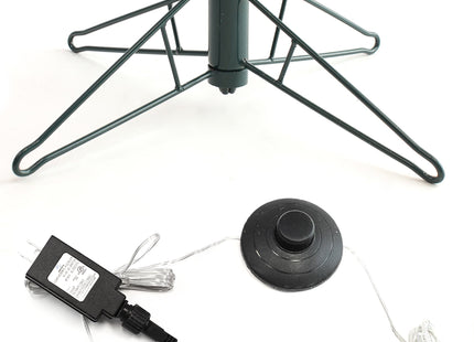 Prelit Slim Snow Flocked Christmas Tree with Warm White & Multicolor Lights