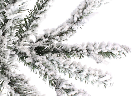 Prelit Slim Snow Flocked Christmas Tree with Warm White Lights
