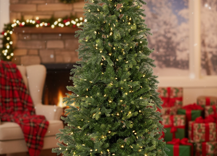 Prelit Slim Balsam Christmas Tree with Warm White Lights