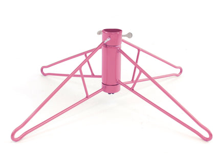 Prelit Pink Christmas Tree with Silver Tinsel Needles Warm White Lights