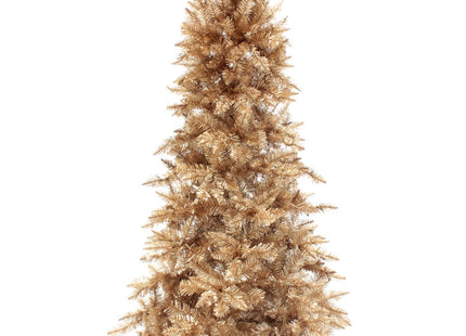 Rose Gold Slim Christmas Tree Unlit with Metal Stand