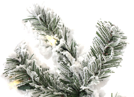 Prelit Heavy Snow Flocked Christmas Tree with Warm White Lights