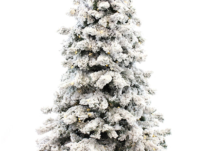 Prelit Heavy Snow Flocked Christmas Tree with Warm White Lights