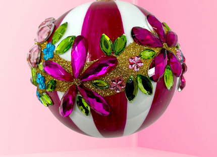 Runway Rose Polish Glass Bauble