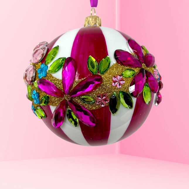 Runway Rose Polish Glass Bauble