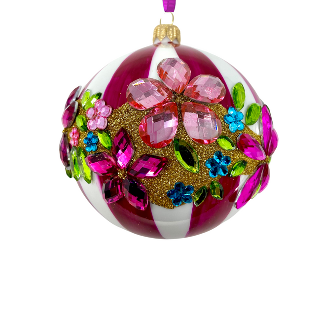 Runway Rose Polish Glass Bauble