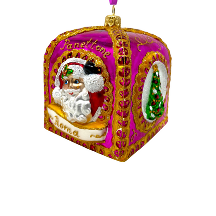 Pink Panettone Polish Glass Ornament