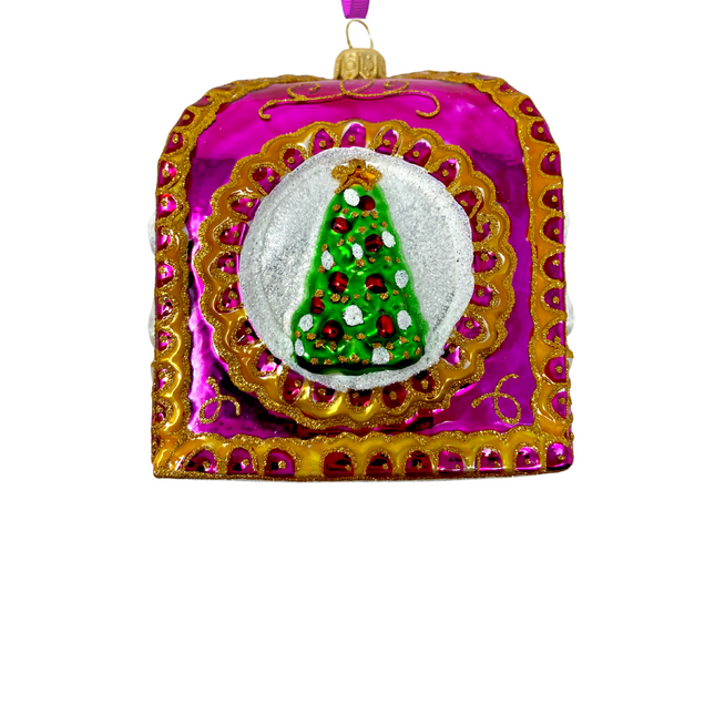 Pink Panettone Polish Glass Ornament