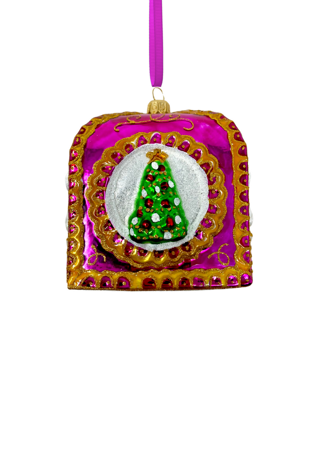 Pink Panettone Polish Glass Ornament