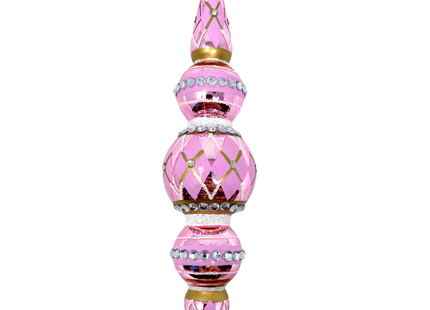 Pink Passion Icicle Glass Ornament