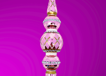 Pink Passion Icicle Glass Ornament