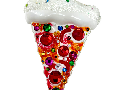 Supreme Pizza Slice Polish Glass Ornament