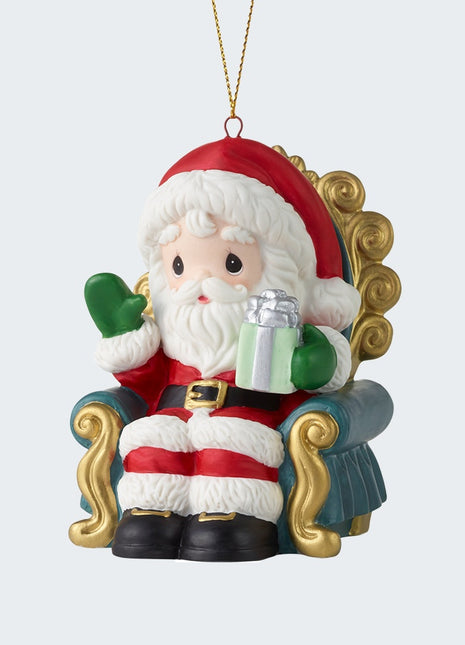 Precious Moments Santa With Gift Ornament