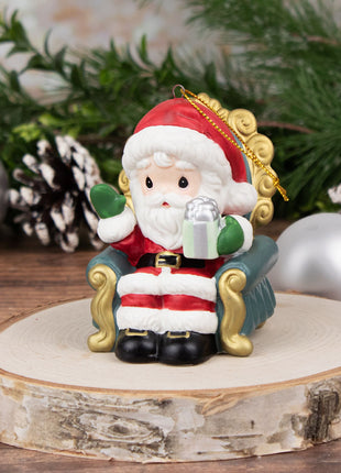 Precious Moments Santa With Gift Ornament  by PRECIOUS MOMENT Ornament