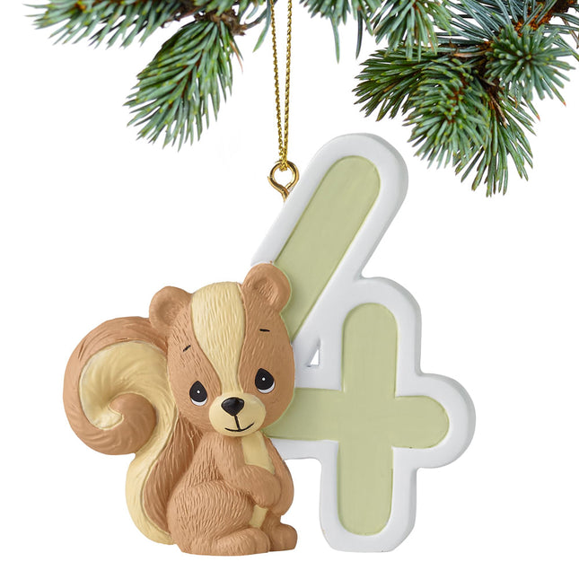 Precious Moments Birthday Year Ornament - One, Three, Four, Five