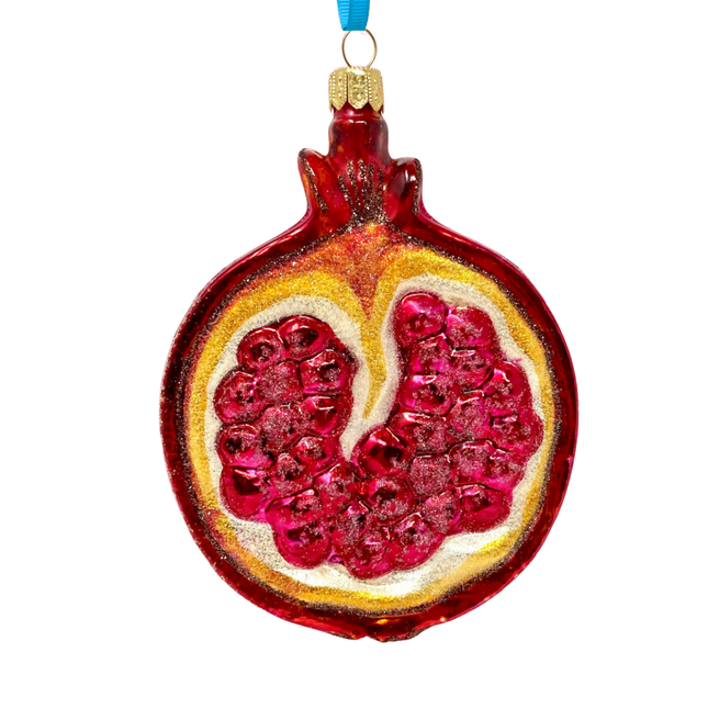 Pomegranate Glass Fruit Ornament