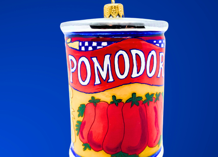 Pomodoro Can Glass Christmas Ornament