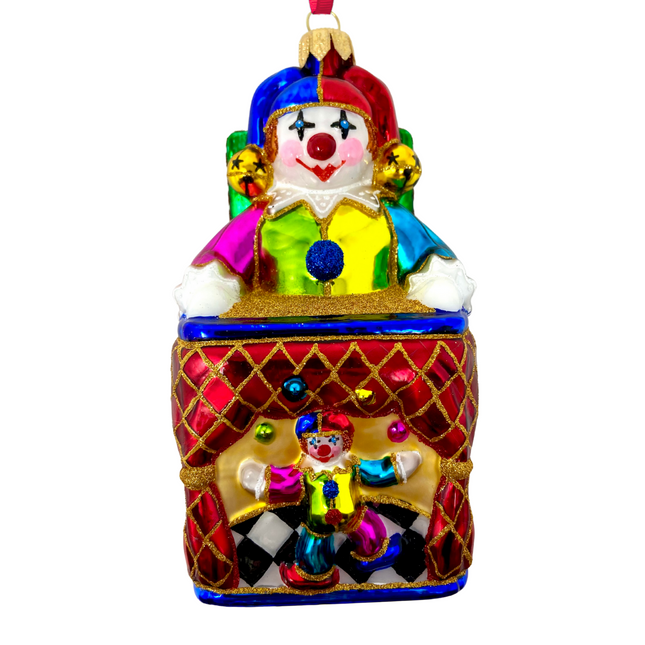 Pop! Jack In The Box Toy Polish Glass Christmas Ornament