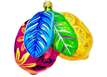 Positano Lemon Cluster Holiday Glass Ornament