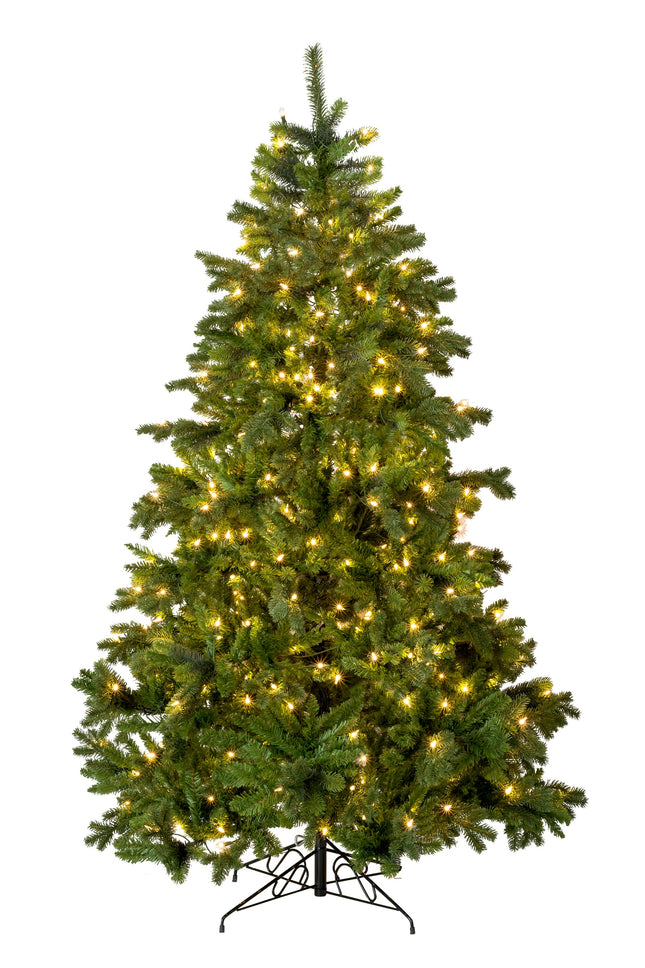 Prelit Calgary Spruce Christmas Tree with Warm White Lights