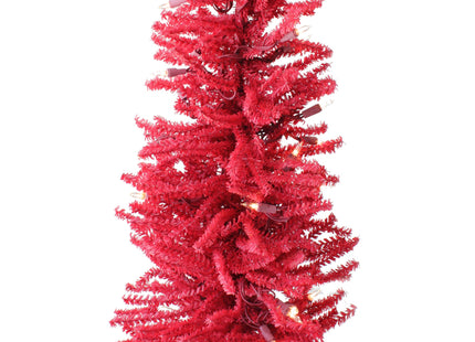2' Pre-Lit Red Burlap Base Christmas Tree