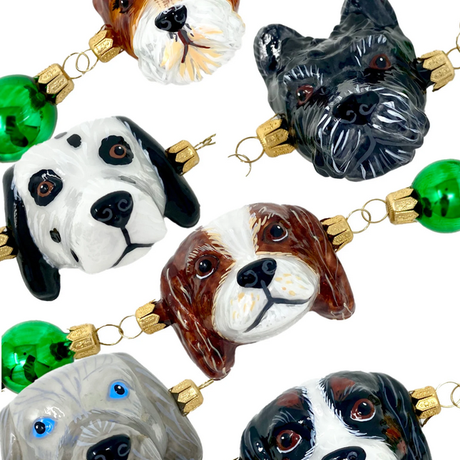 Presidential Pups Glass Tree Garland