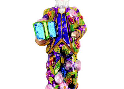 Purple Reign Santa Polish Glass Ornament