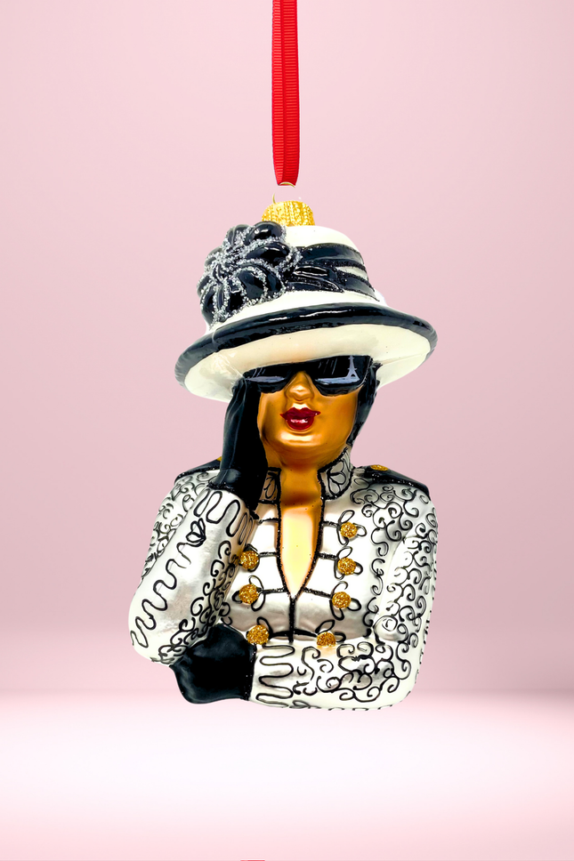 Coco Polish Glass Christmas Ornament (White)