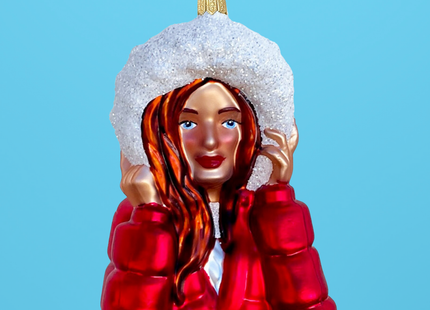 Olivia Glass Christmas Ornament