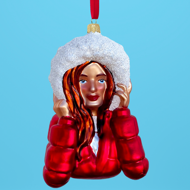 Olivia Glass Christmas Ornament