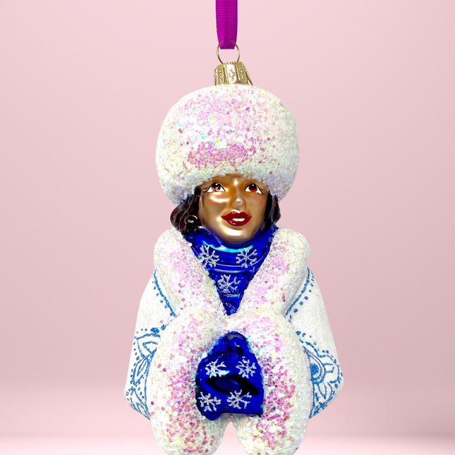 Sarah Glass Christmas Ornament